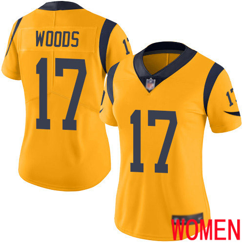 Los Angeles Rams Limited Gold Women Robert Woods Jersey NFL Football 17 Rush Vapor Untouchable